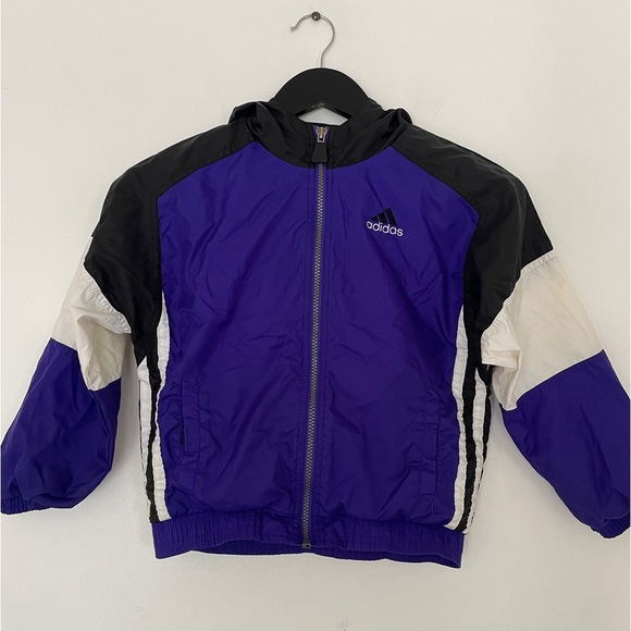 Vintage Adidas Kid's Windbreaker Jacket Size L (6) - Picture 1 of 4
